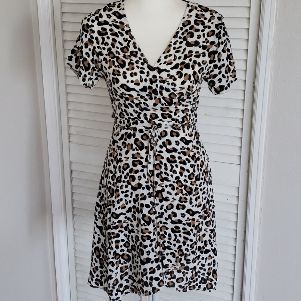 NWT Animal Print Wrap Dress, Small/Medium